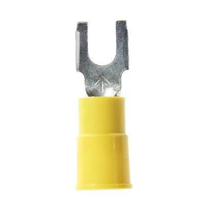 3M™ Scotchlok™ Block Fork, Vinyl Insulated Butted Seam MVU10-8FBK, Stud Size 8, suitable for use in a terminal block