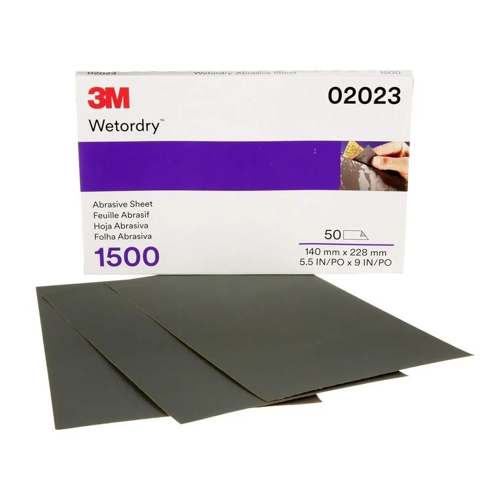3M™ Hoja Abrasiva Wetordry™ 401Q, 02023, 1500, 5 1/2 in x 9 in