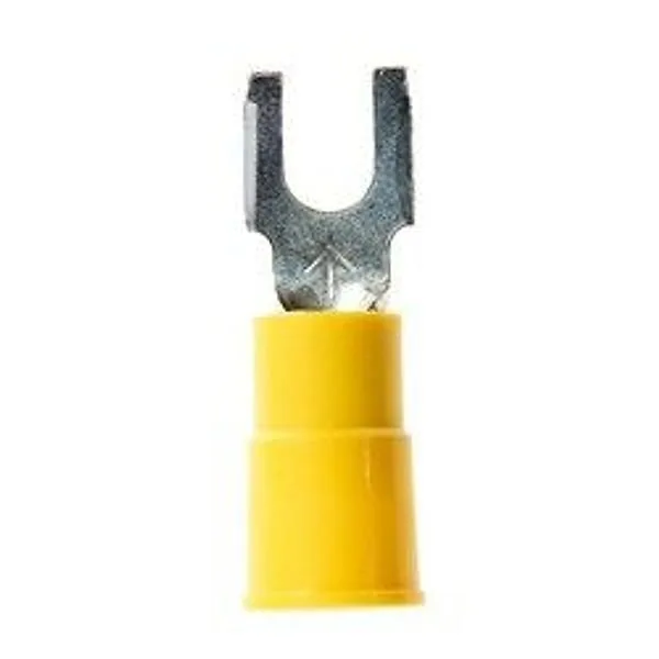 3M™ Scotchlok™ Terminal de Horquilla Tipo Bloque Brida, Aislado con Vinil Costura a Tope MVU10-8FFBK, 12-10 AWG