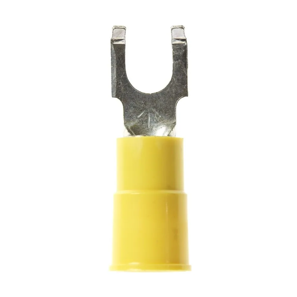 3M™ Scotchlok™ Terminal de Horquilla Tipo Bloque Brida, Aislado con Vinil Costura a Tope MVU10-10FFBK, 12-10 AWG