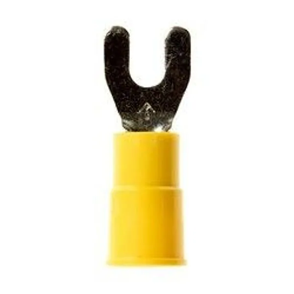 3M™ Scotchlok™ Terminal de horquilla con bloqueo aislado con vinil costura a tope MVU10-6FLK, tamaño de birlo 6