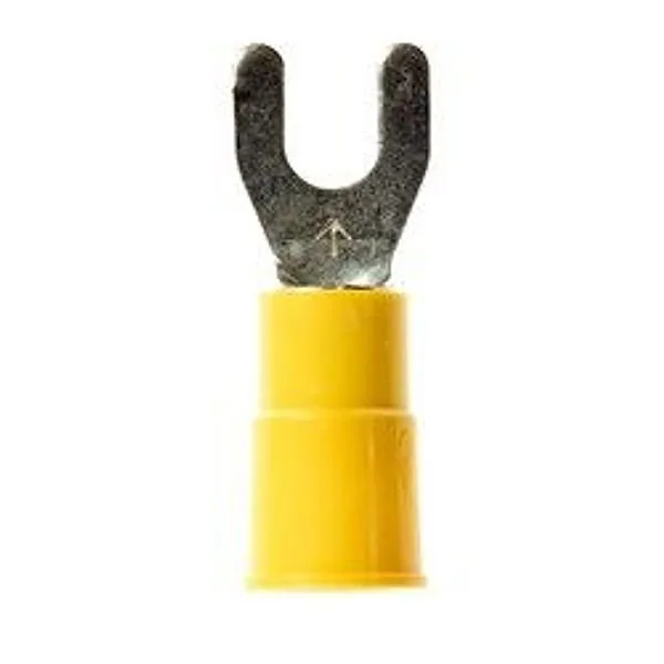 3M™ Scotchlok™ Terminal de horquilla con bloqueo aislado con vinil costura a tope MVU10-8FLK, tamaño de birlo 8