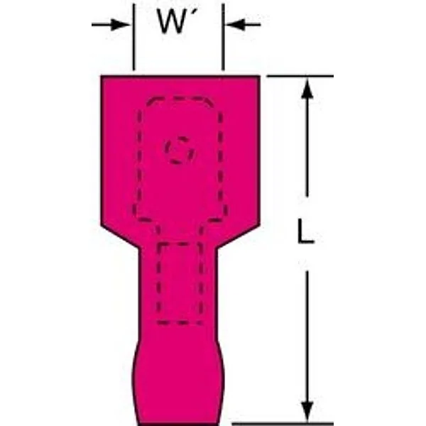 3M™ Scotchlok™ Conector Rápido Macho, Completamente Aislado con Nylon con Agarre de Aislamiento MNG18-250DMIK, 22-18 AWG