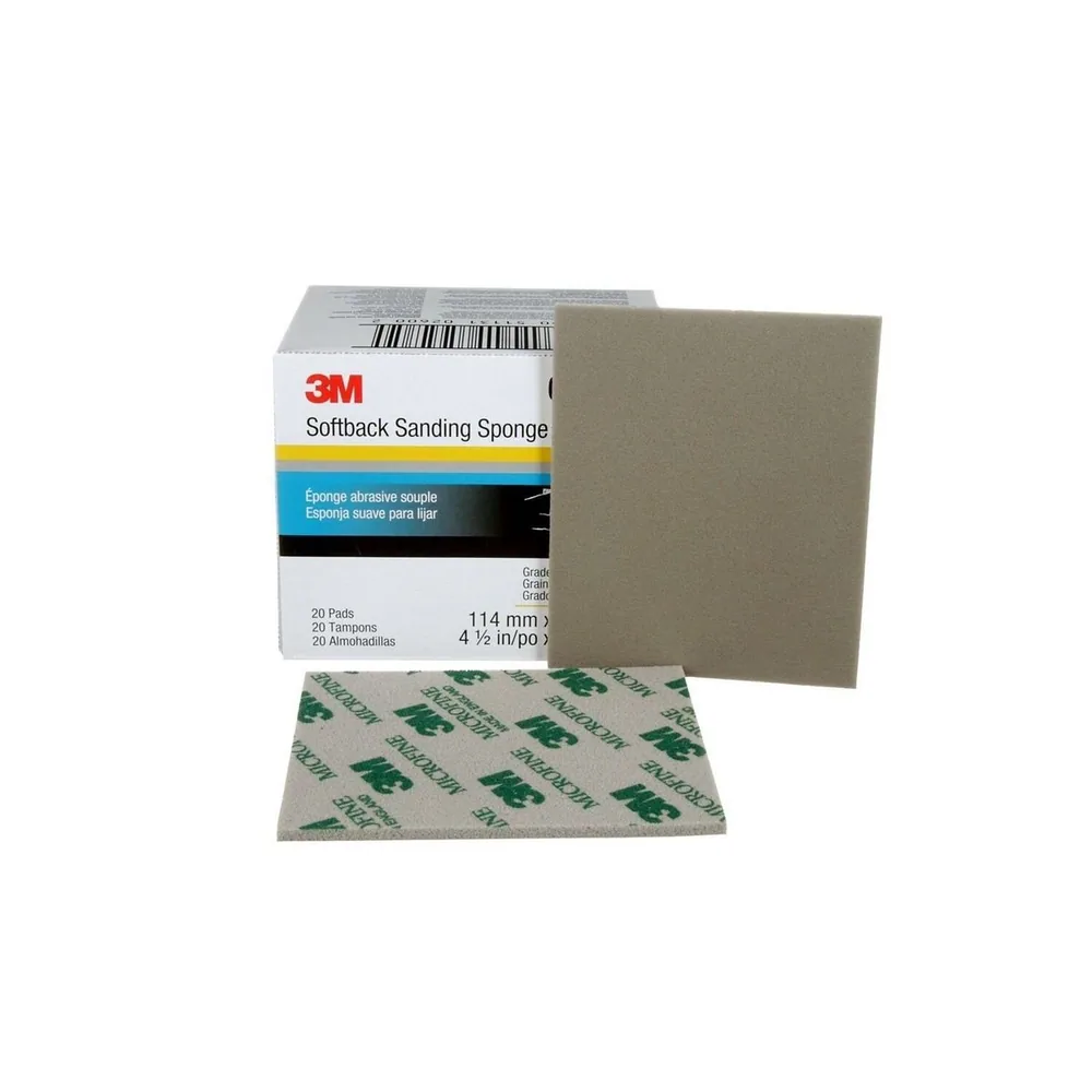 3M™ Esponja de Lija Softback 02600, 115 mm x 140 mm (4 1/2 in x 5 1/2 in), Microfina