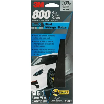 3M™ Wetordry™ Sandpaper, 03022, 800 Grit, 3 2/3 inch x 9 inch