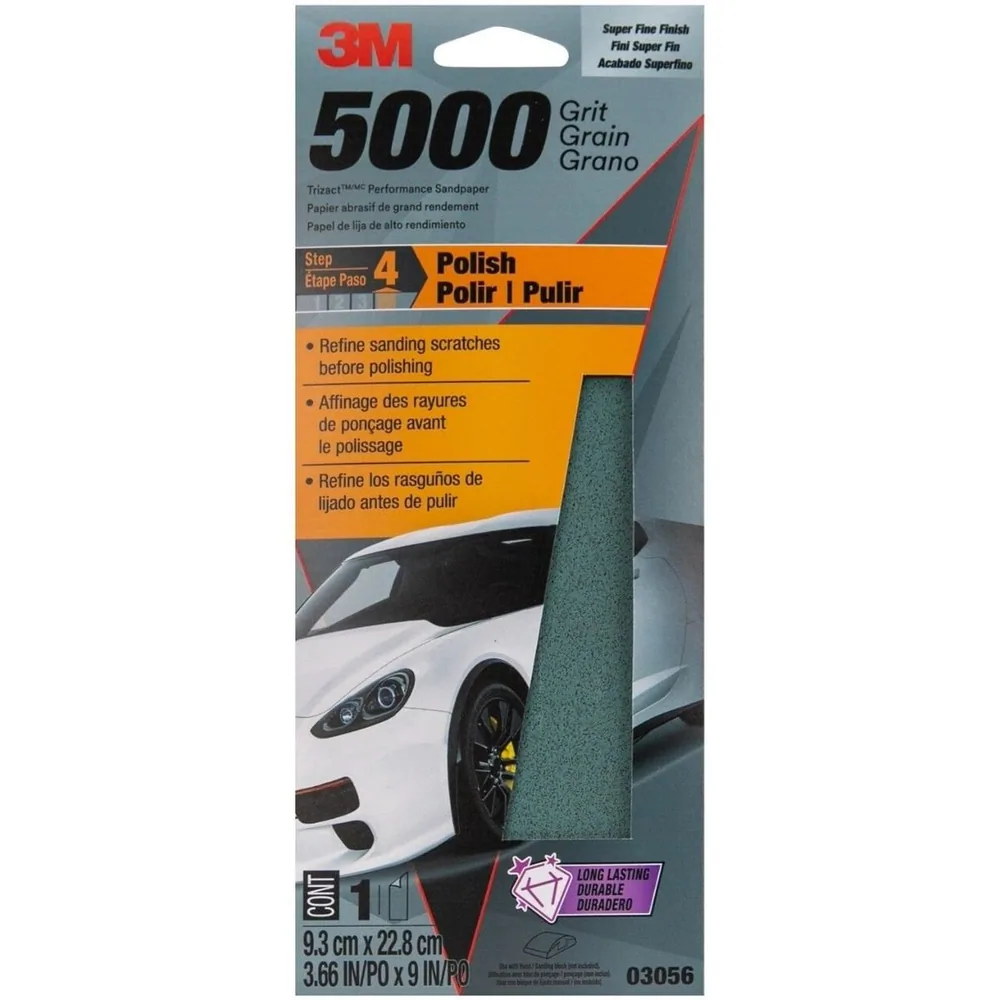 3M™ Trizact™ Lija de Desempeño, 03056, 5000, 3 2/3 in x 9 in