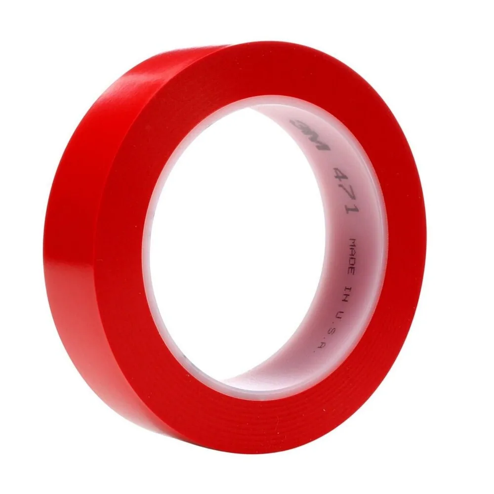 Cinta de vinil 3M™ 471, Rojo, 1 in x 36 yd, 5.2 mil