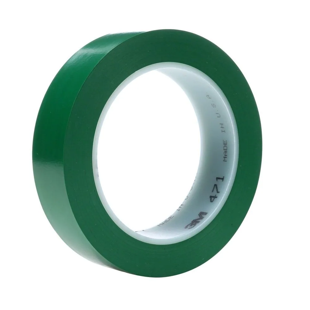 Cinta de vinil 3M™ 471, Verde, 3/4 in x 36 yd, 5.2 mil
