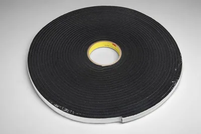 3M™ Vinyl Foam Tape 4504, Black, 1/4 in x 18 yd, 250 mil