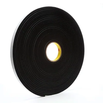 3M™ Vinyl Foam Tape 4504, Black, 3/4 in x 18 yd, 250 mil