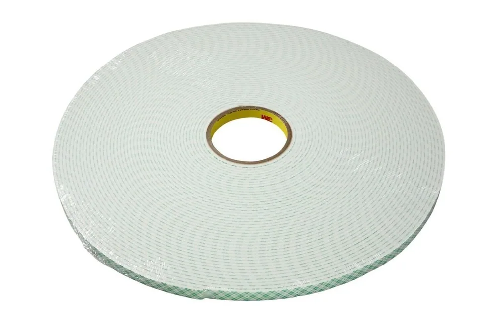 3M™ Cinta de Montaje de Espuma de Uretano Doble Cara 4008, Blanco Hueso, 1/4 in x 36 yd, 125 mil