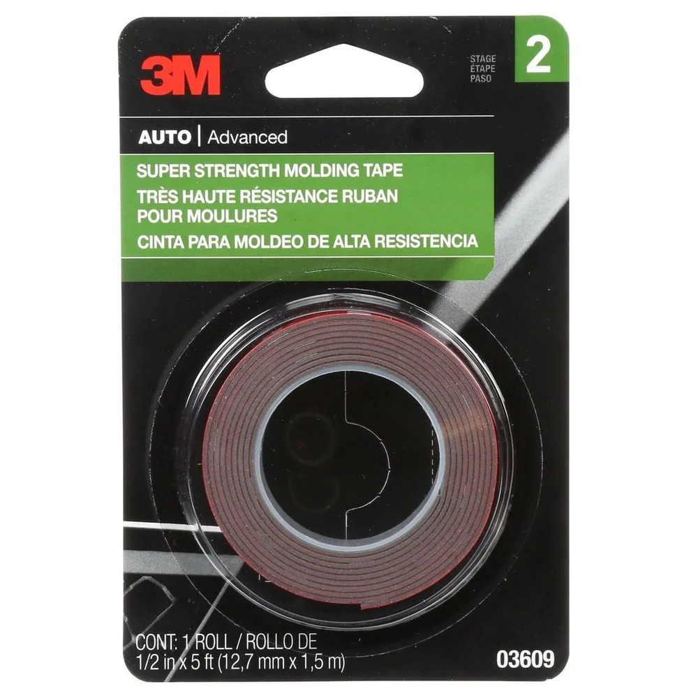 3M™ Super Strength Molding Tape, 03609, 1/2 in x 5 ft