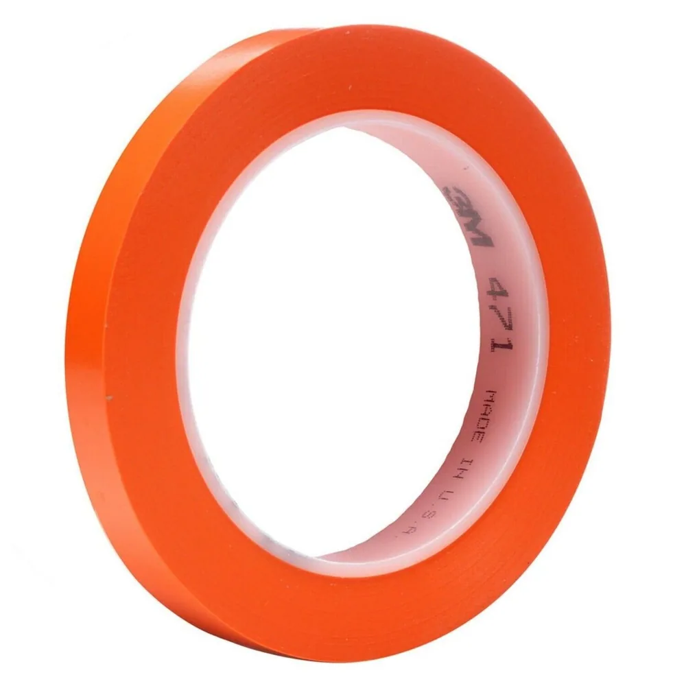 Cinta de vinil 3M™ 471, Naranja, 3/4 in x 36 yd, 5.2 mil (3M-03980)