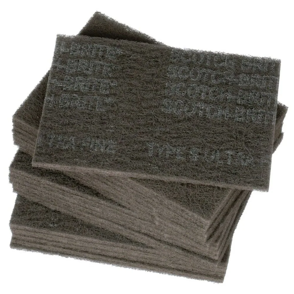 Fibra Scotch-Brite™ Manual 7448, HP-HP, SiC Ultra Fino, Gris, 6 in x 9 in