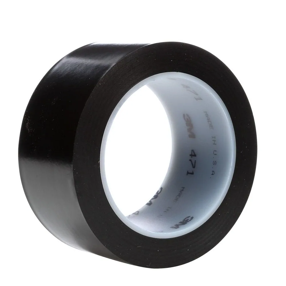 Cinta de vinil 3M™ 471, Negro, 2 in x 36 yd, 5.2 mil