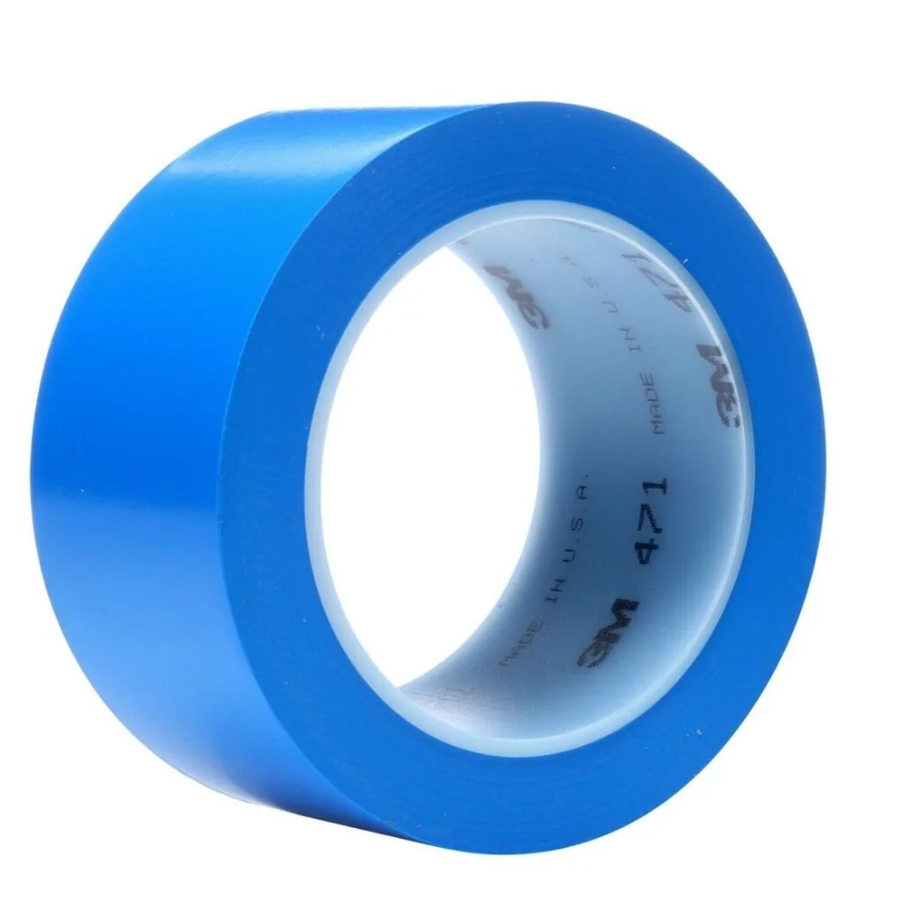 Cinta de vinil 3M™ 471, Azul, 2 in x 36 yd, 5.2 mil
