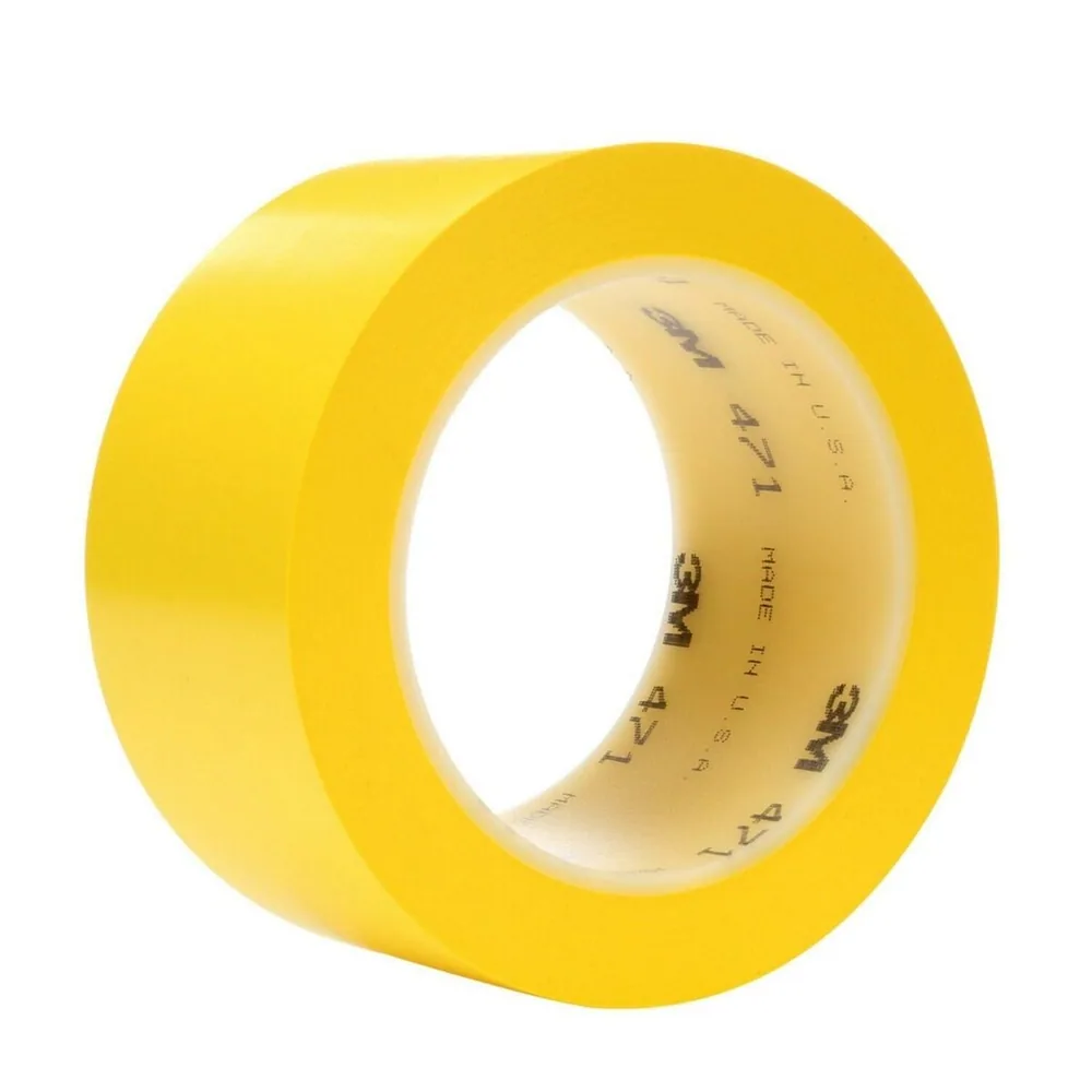 3M™ Vinyl Tape 471, Yellow, 2 in x 36 yd, 5.2 mil