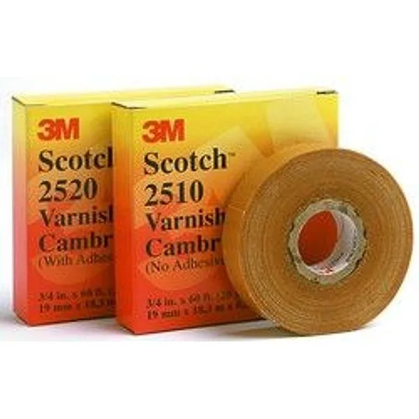 Scotch® Cinta de Cambric Barnizado 2520, 3/4 in x 36 yd, Amarillo