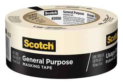 Cinta Scotch® Masking de Propósito General 2050-48MP, 1.88 in x 60.1 yd (48 mm x 55 m)