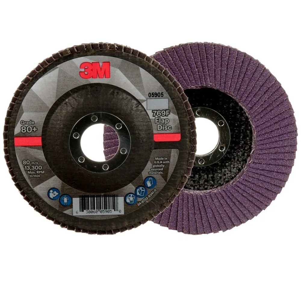 Disco de Láminas 3M™ Flap Disc 769F, 80+, T27, 4-1/2 in x 7/8 in
