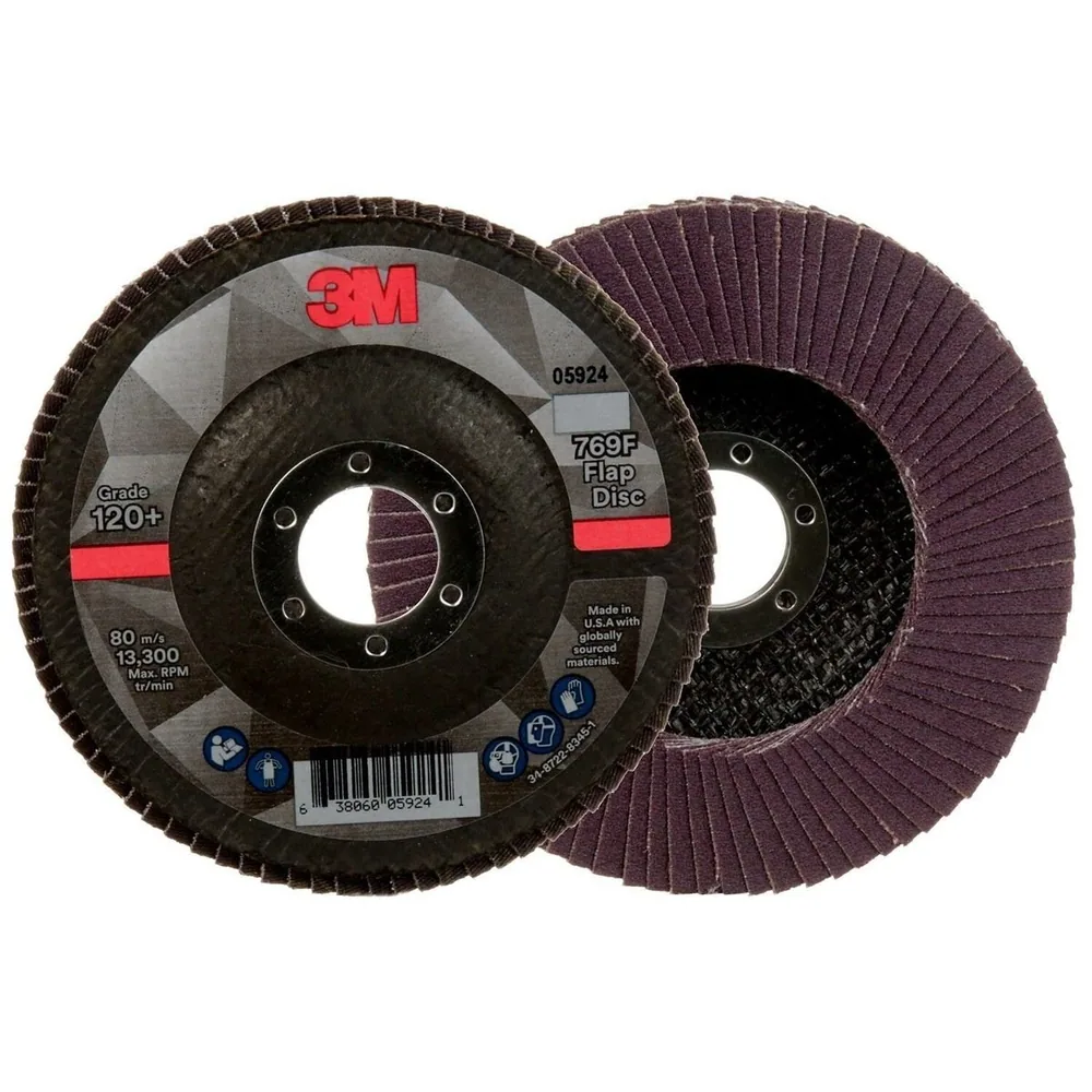 3M™ Flap Disc 769F, 120+, T27, 4-1/2 in x 7/8 in