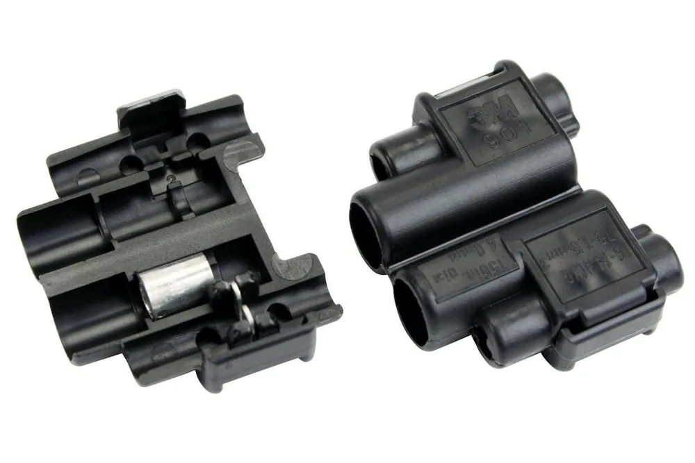 3M™ Scotchlok™ Conector IDC Eléctrico 901-BULK, Línea y Derivación, Negro, 18-14 AWG