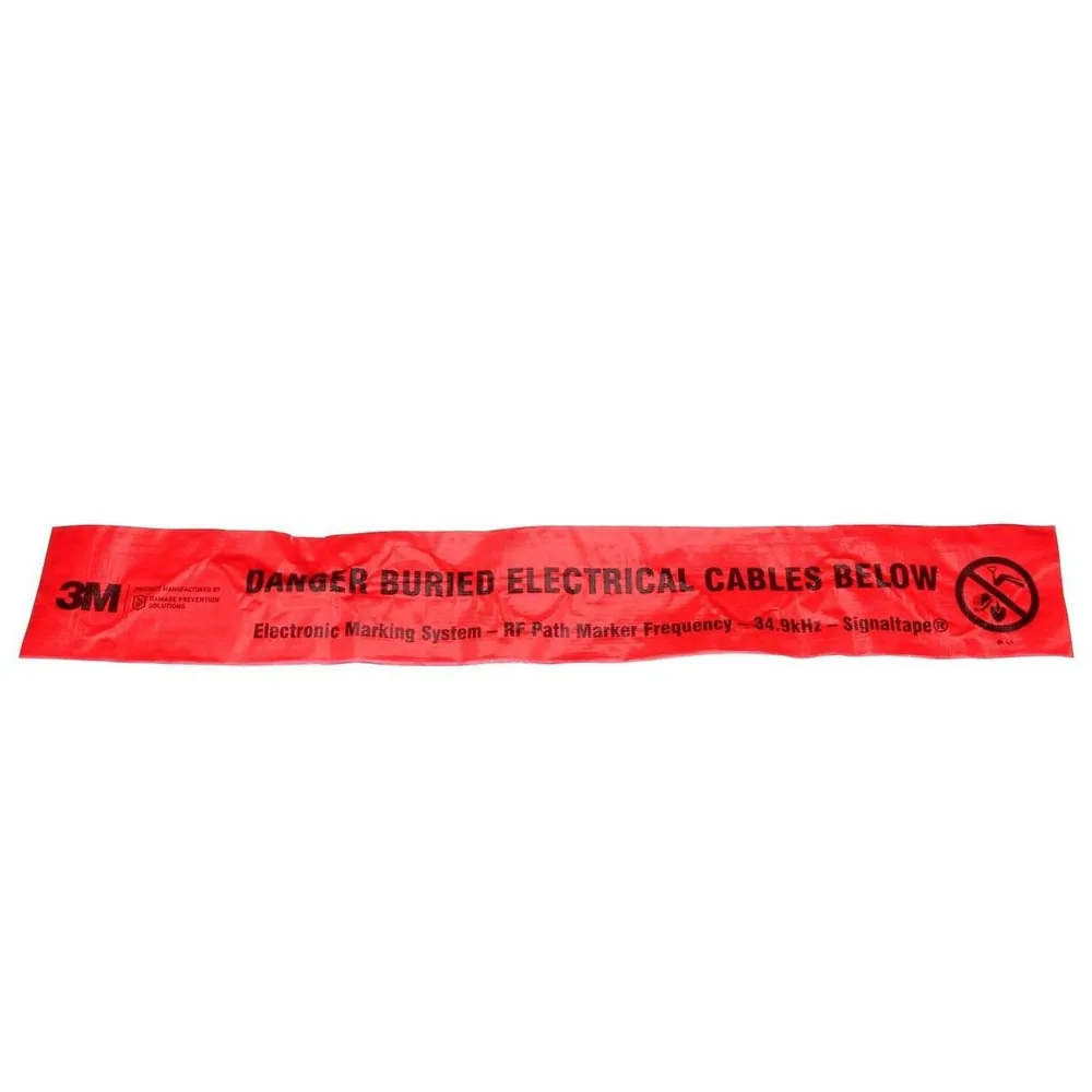 Cinta de Advertencia del Sistema de Marcaje Electrónico 3M™ (EMS) 7902-XT, Rojo, 12 in, Energía, 500 ft
