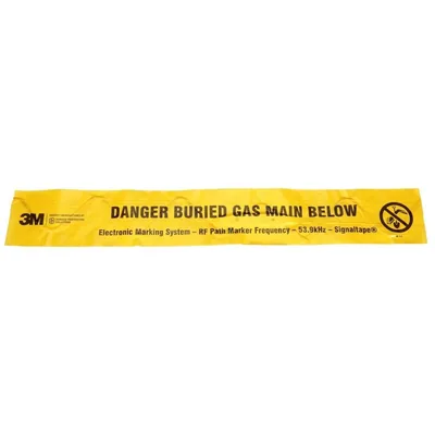 Cinta de Advertencia del Sistema de Marcaje Electrónico 3M™ (EMS) 7905-XT, Amarillo, 12 in, Gas, 500 ft