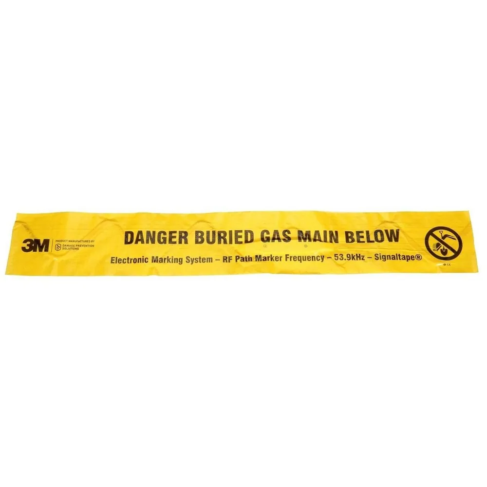 Cinta de Advertencia del Sistema de Marcaje Electrónico 3M™ (EMS) 7905-XT, Amarillo, 4 in, Gas, 500 ft
