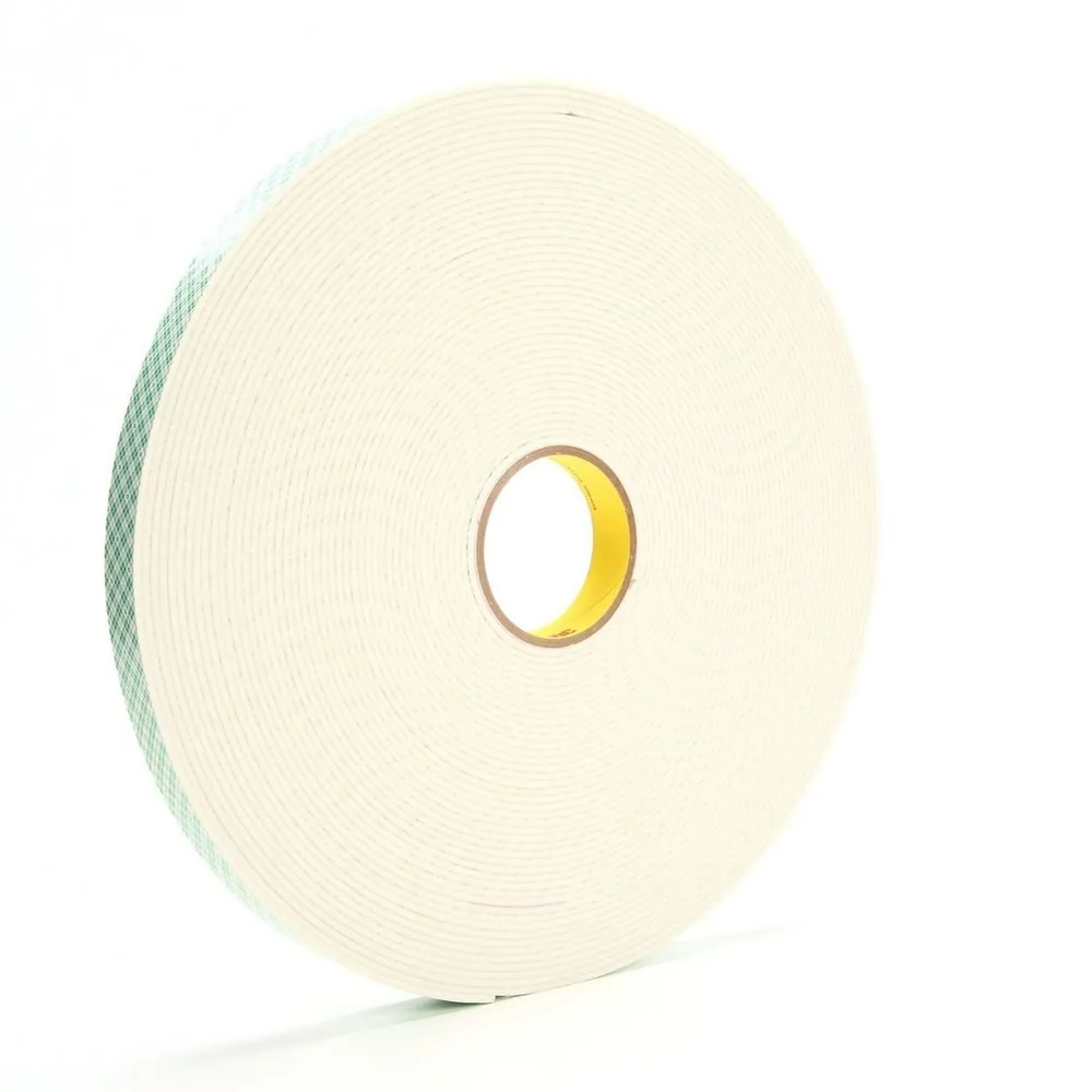 3M™ Cinta de Montaje de Espuma de Uretano Doble Cara 4008, Blanco Hueso, 1 in x 36 yd, 125 mil
