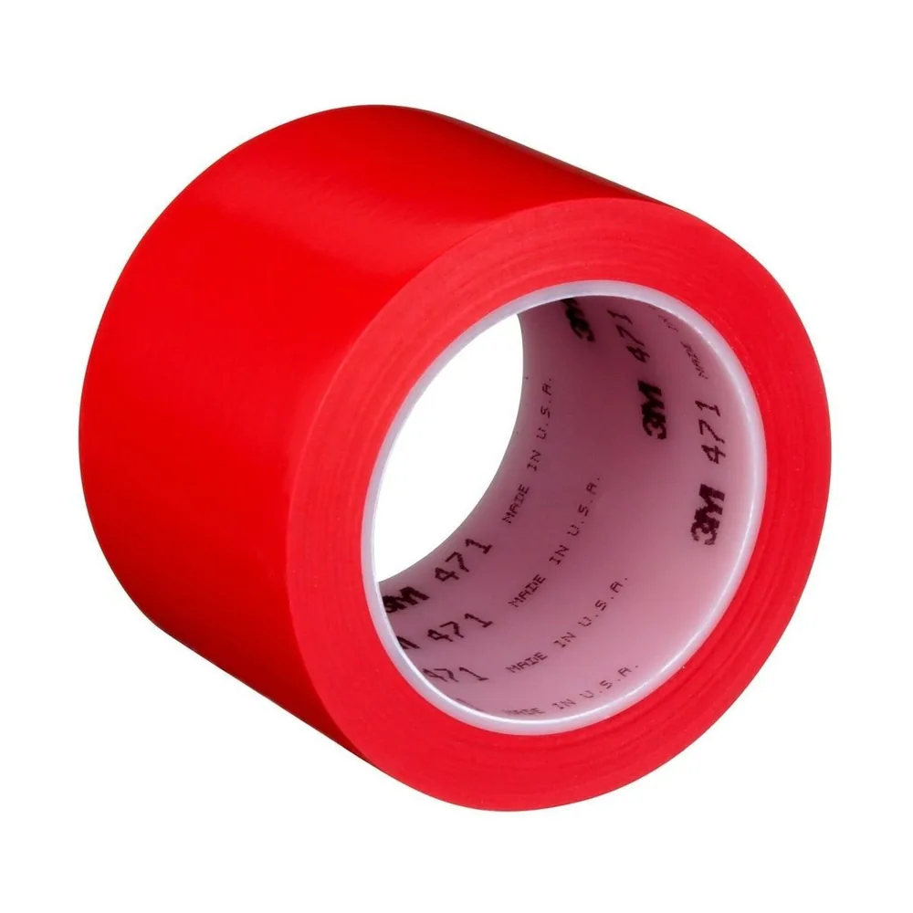 3M™ Cinta de Vinil 471, Roja, 3 in x 36 yd, 5.2 mil