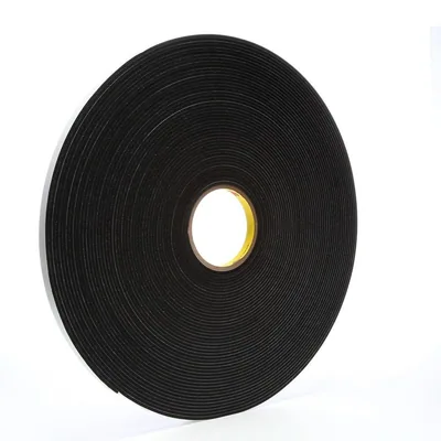3M™ Vinyl Foam Tape 4718, Black, 1/2 in x 36 yd, 125 mil