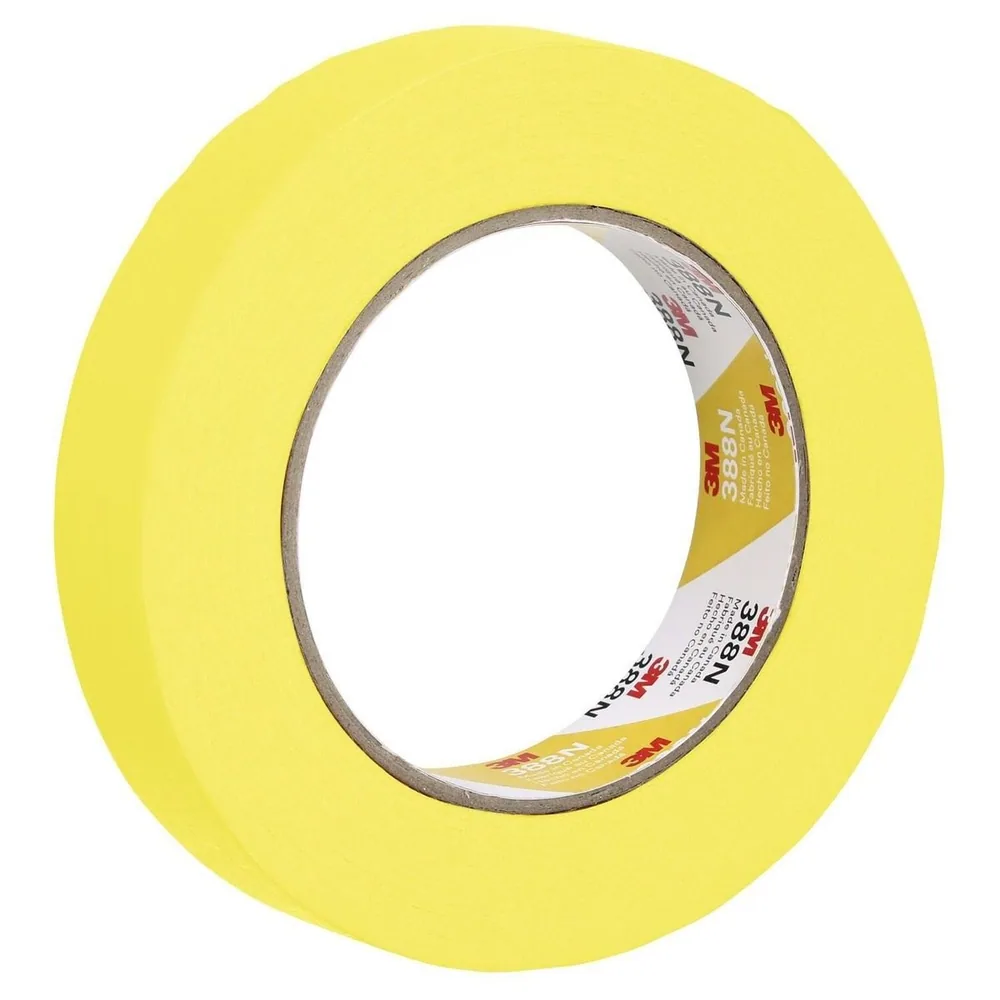 3M™ Cinta Masking Amarilla Automotriz 388N, 06653, 24 mm x 55 m