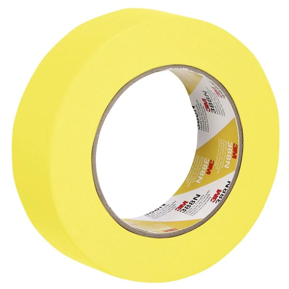 3M™ Cinta Masking Amarilla Automotriz 388N, 06654, 36 mm x 55 m