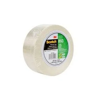 Scotch® Filament Tape 893, Clear, 18 mm x 55 m, 6 mil