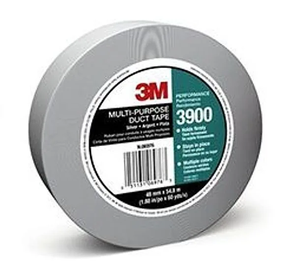 3M™ Cinta Ducto Multiusos 3900, Plata, 48 mm x 54.8 m, 7.6 mil