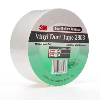 Cinta de ducto de vinil 3M™ 3903, Blanco, 2 in x 50 yd, 6.5 mil