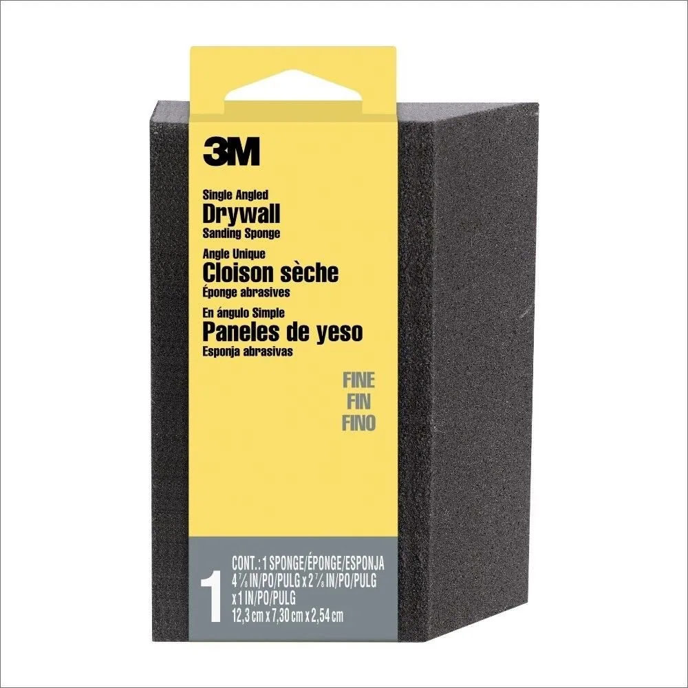 3M™ Esponja de Lijado para Drywall CP-042, Ángulo Simple, 2 7/8 in x 4 7/8 in x 1 in, Fina