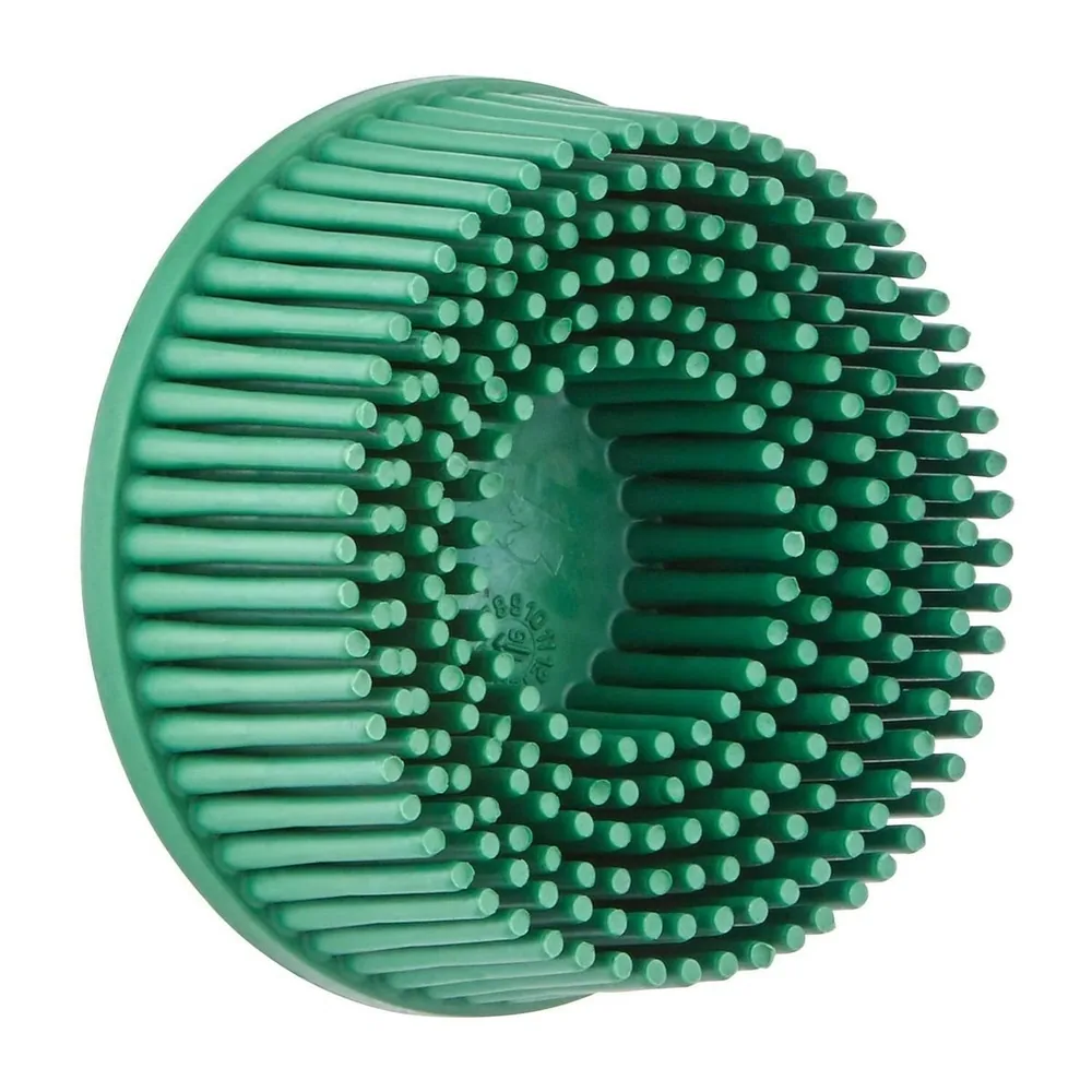 Disco Scotch-Brite™ Roloc™ Cerdas, RD-ZB, 50, TR, Verde, 2 in x 5/8 in, Cónico (3M-07524)
