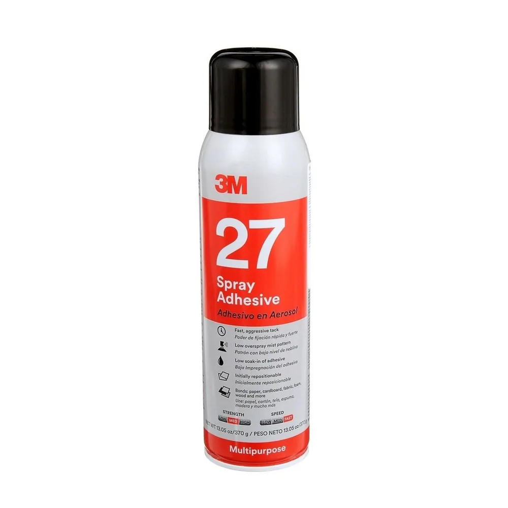 3M™ Adhesivo en Spray Multiusos 27, Transparente, Lata de 16 fl oz (Peso Neto 13.05 oz), No se Vende en CA y Otros Estados