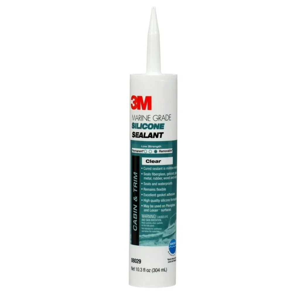 3M™ Marine Grade Silicone Sealant, Clear, 304 mL Cartridge