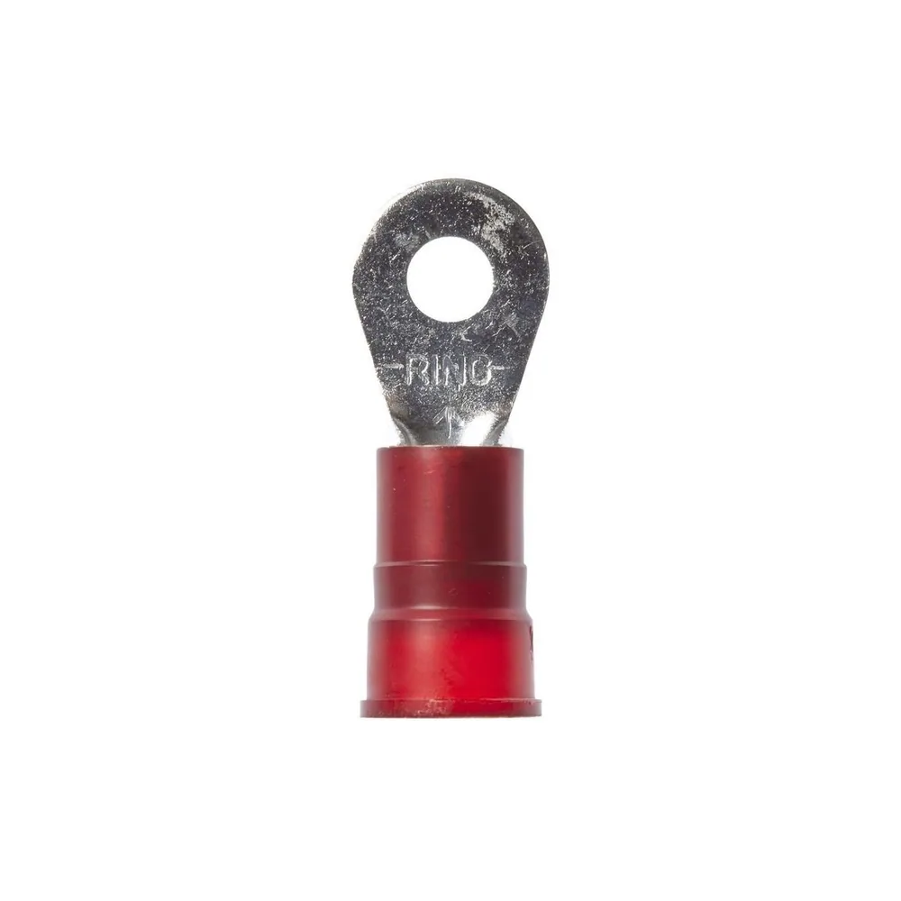 3M™ Scotchlok™ Terminal de ojillo, Aislado con nylon Costura soldada MN8-10R/SK, Tamaño de birlo 10, 8 AWG, Rojo