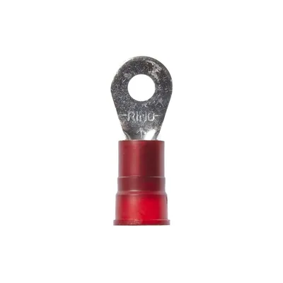 3M™ Scotchlok™ Ring Tongue, Nylon Insulated Brazed Seam MN8-10R/SK, Stud Size 10, 8 AWG, Red
