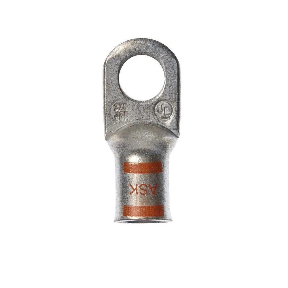 3M™ Scotchlok™ Terminal de ojillo de calibre grande de cobre sin aislamiento sin costura MC3/0-38RX, tamaño de birlo 3/8