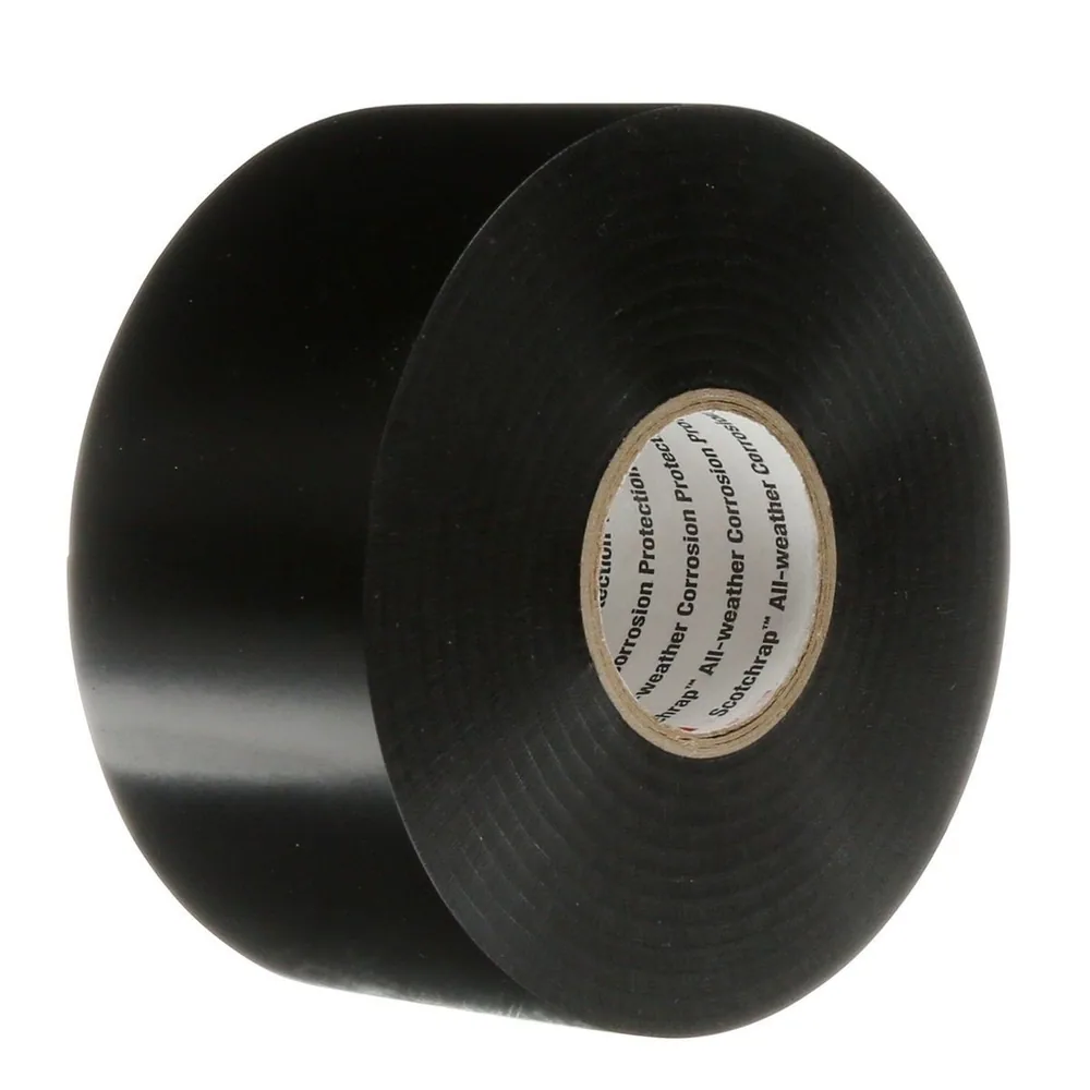 3M™ Scotchrap™ Cinta de Protección Contra la Corrosión de Vinil 50, 3 in x 100 ft, Sin Impresión, Negro
