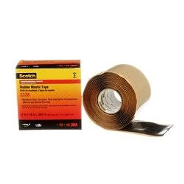 Cinta de Mástique de Hule Scotch® 2228, 2 in x 10 ft, NEGRO