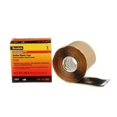 Scotch® Rubber Mastic Tape 2228, 2 in x 10 ft, Black