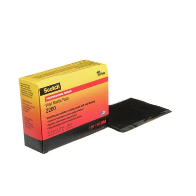 Scotch® Vinyl Mastic Pad 2200, 3-1/4 in x 4-1/2 in, Black