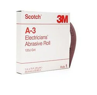 Scotch® Electrician's Abrasive Roll A-3, 1 in x 25 yd, 120 J-weight
