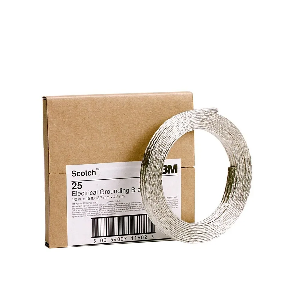 Trenza Scotch® de Puesta a Tierra 25, 1/2 in x 15 ft